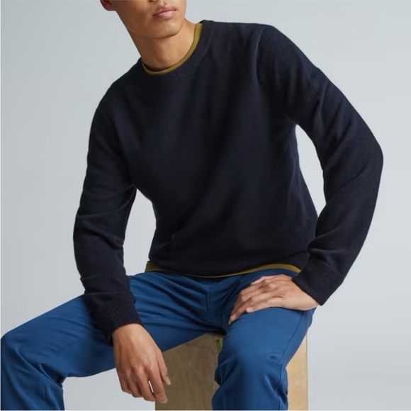 Everlane The Grade A Cashmere Crewneck Sweater Size XS NWT Classic Dark Navy